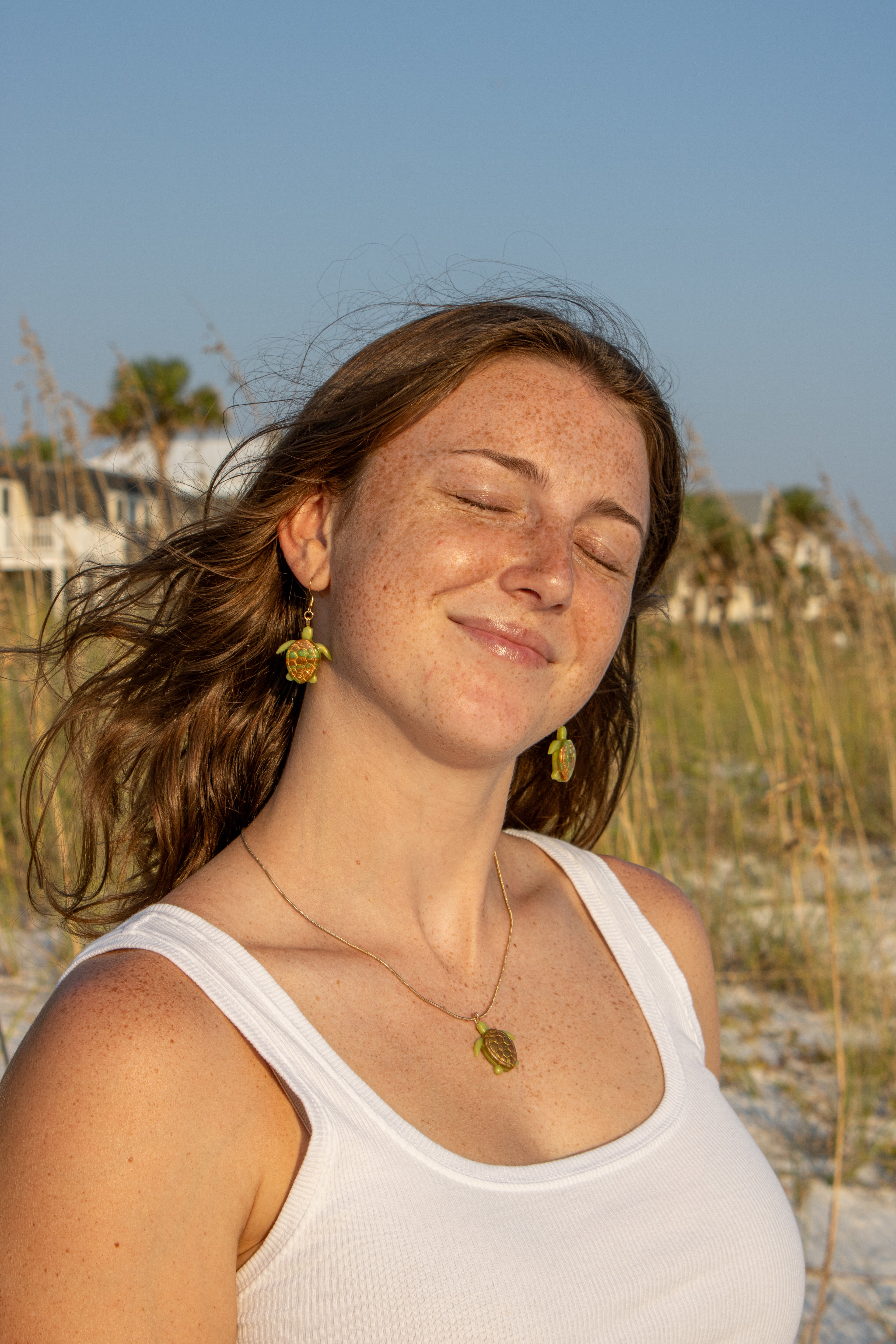 Green Sea Turtle Earrings