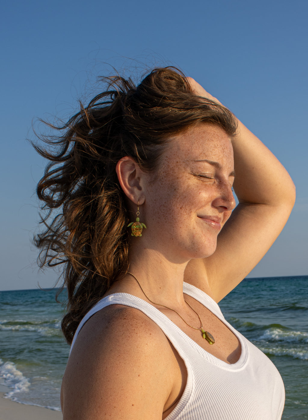 Green Sea Turtle Earrings