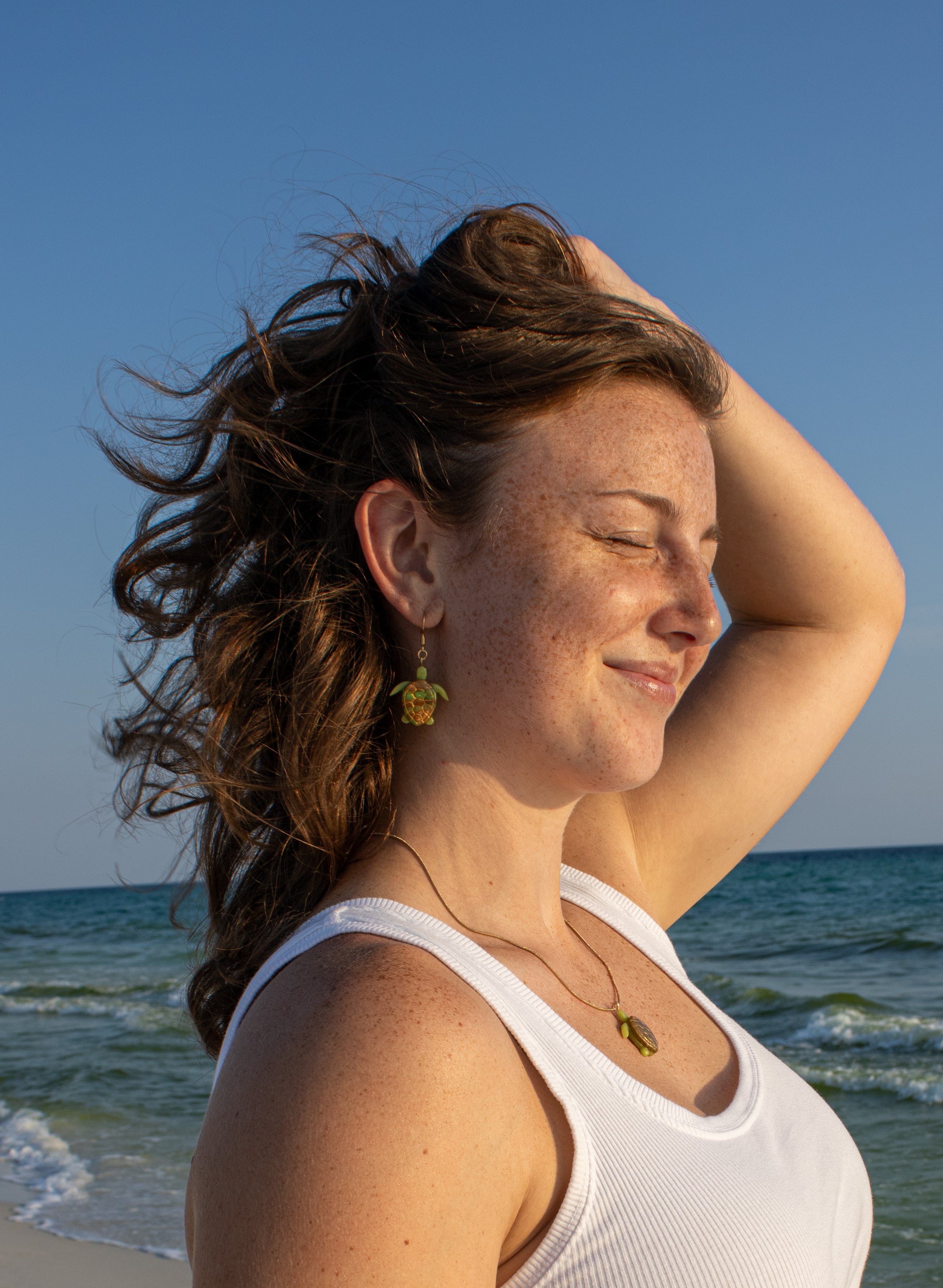 Green Sea Turtle Earrings