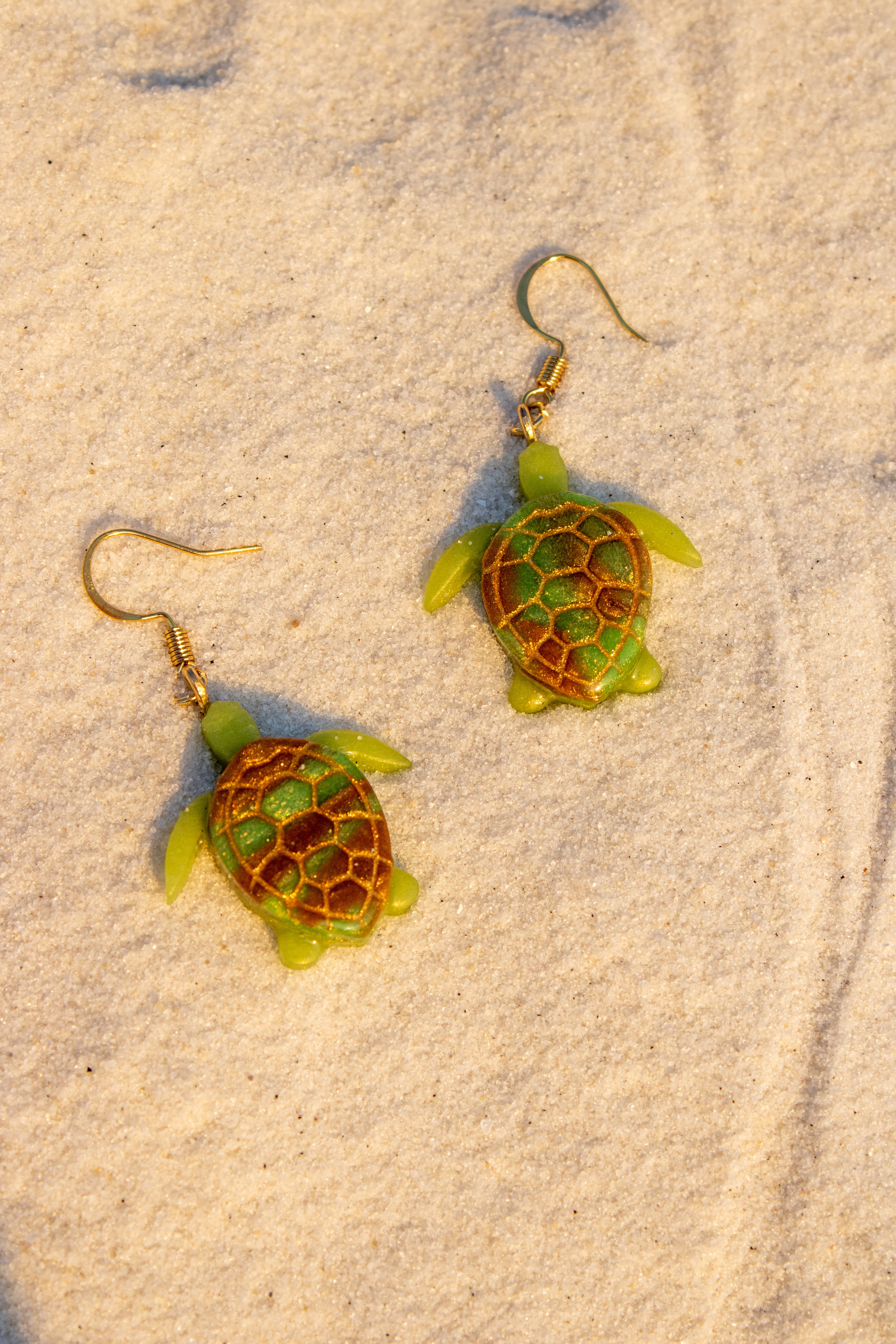 Green Sea Turtle Earrings