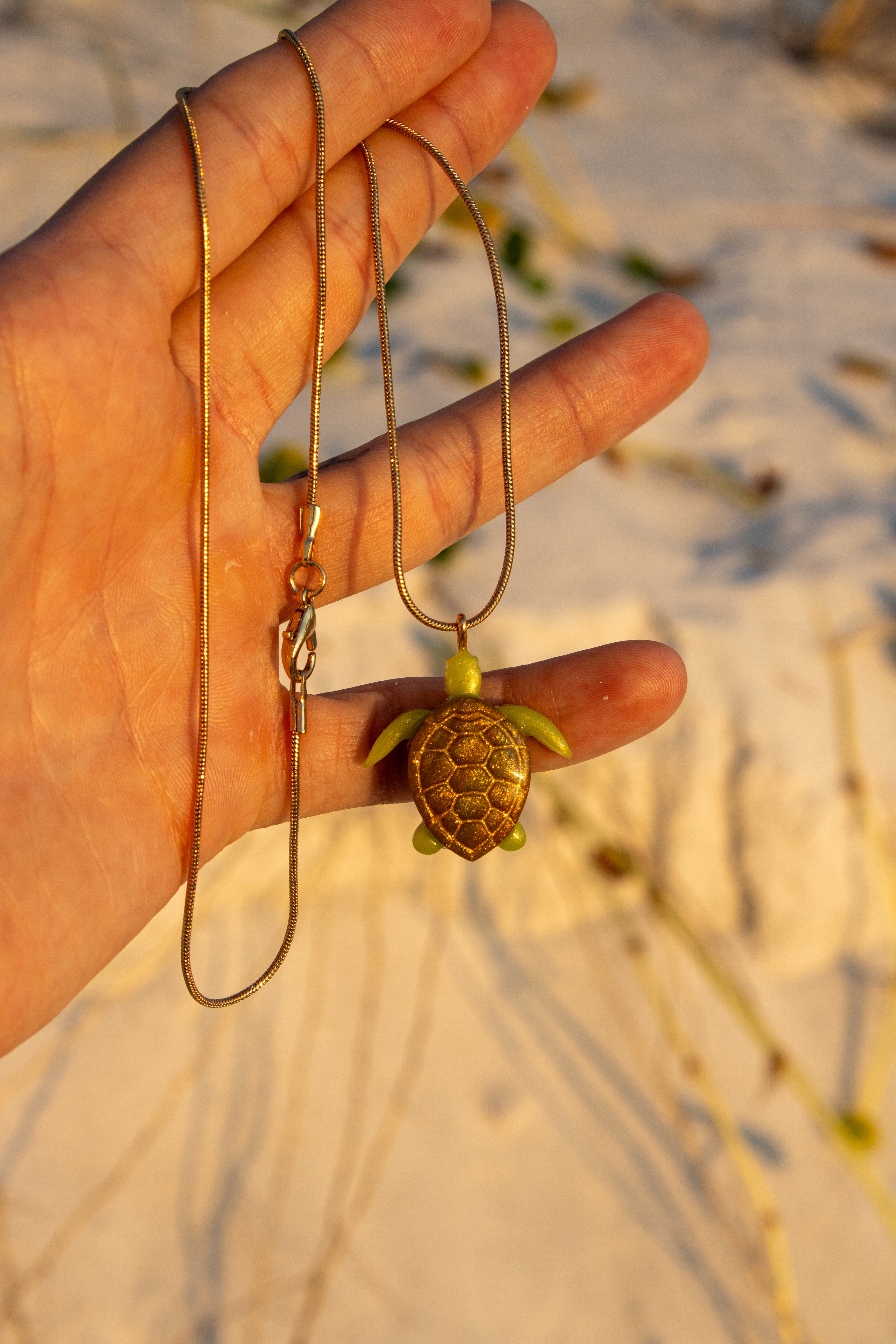 Green Sea Turtle Necklace