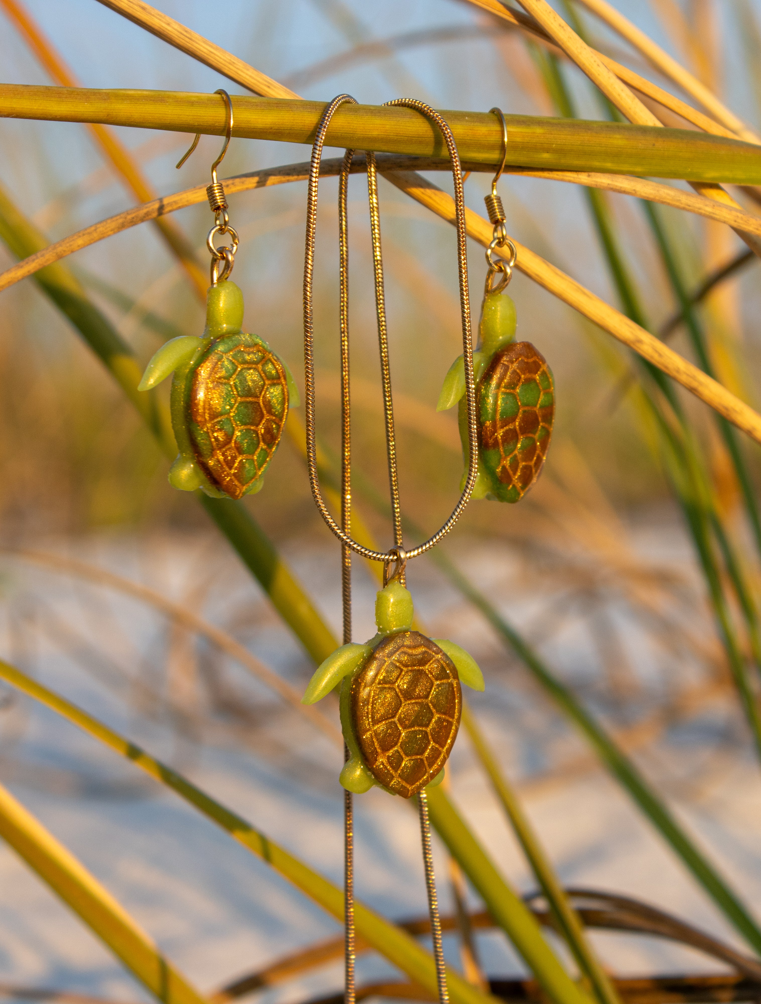 Green Sea Turtle Necklace
