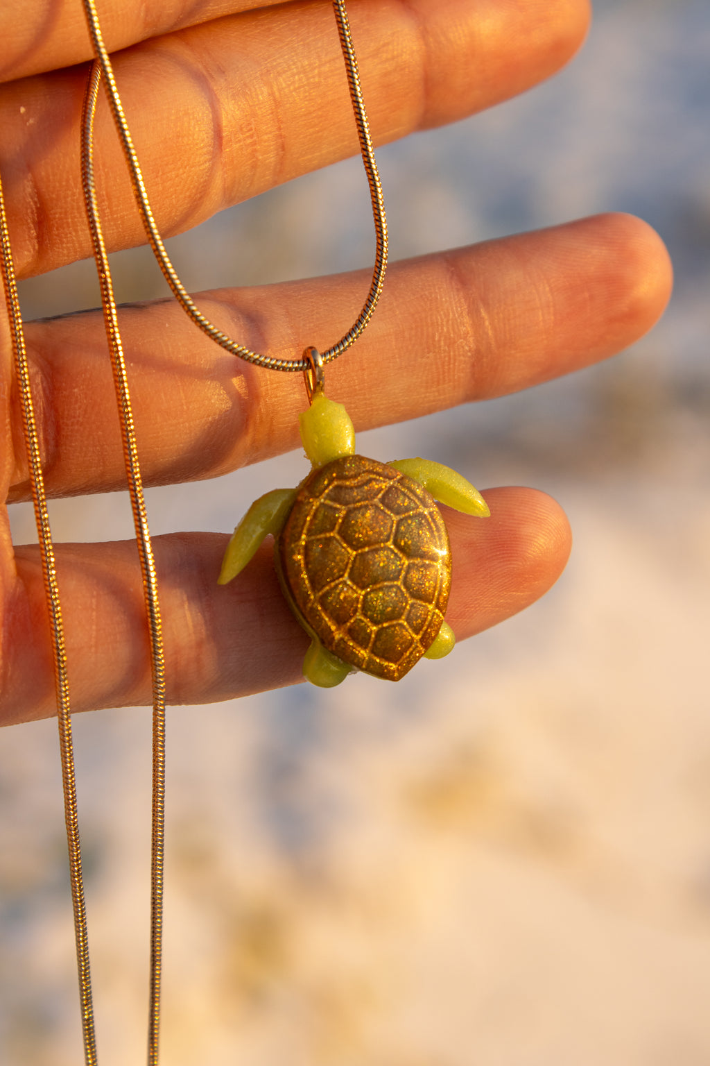 Green Sea Turtle Necklace