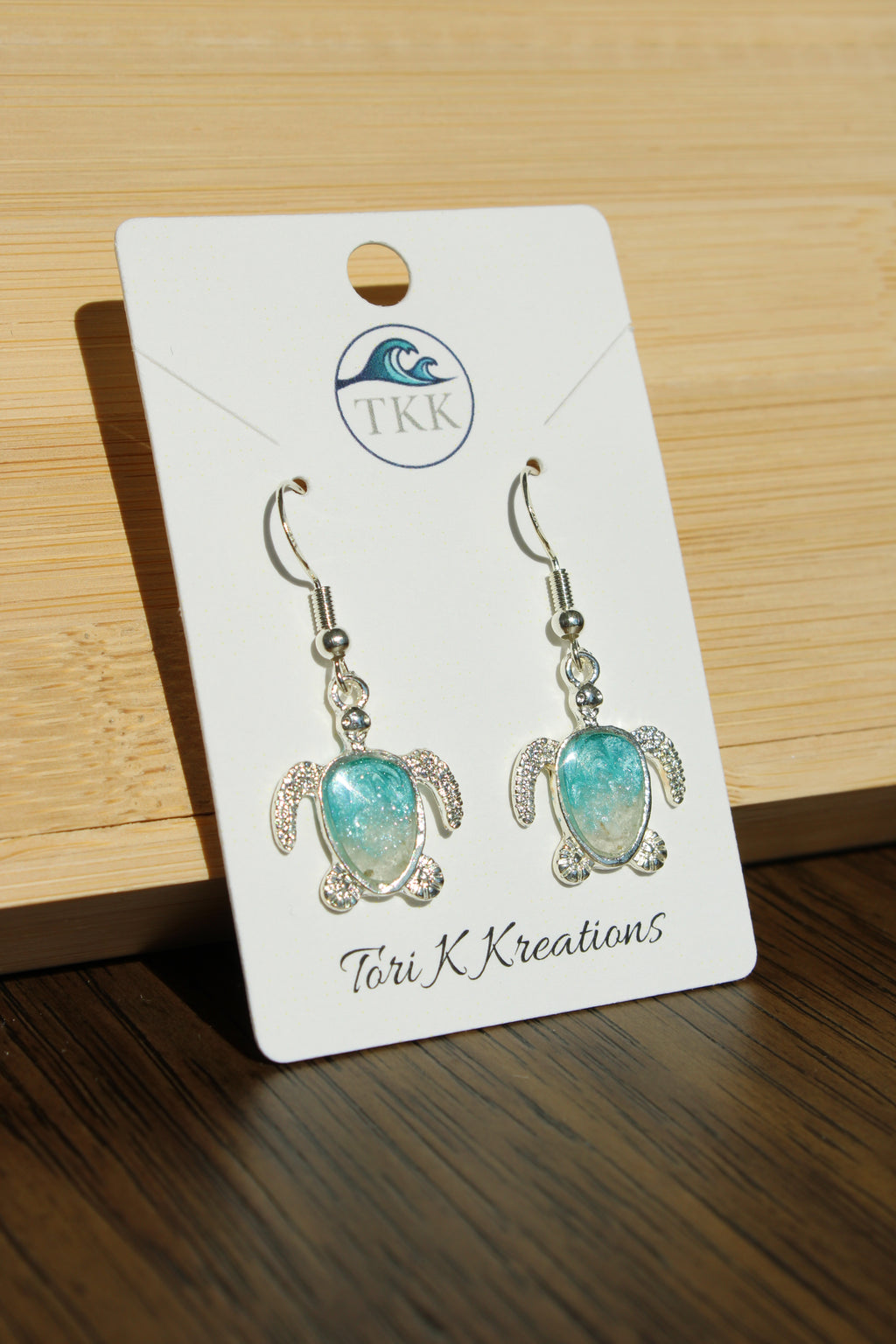 Emerald Coast Turtle Earrings - Real Beach Sand