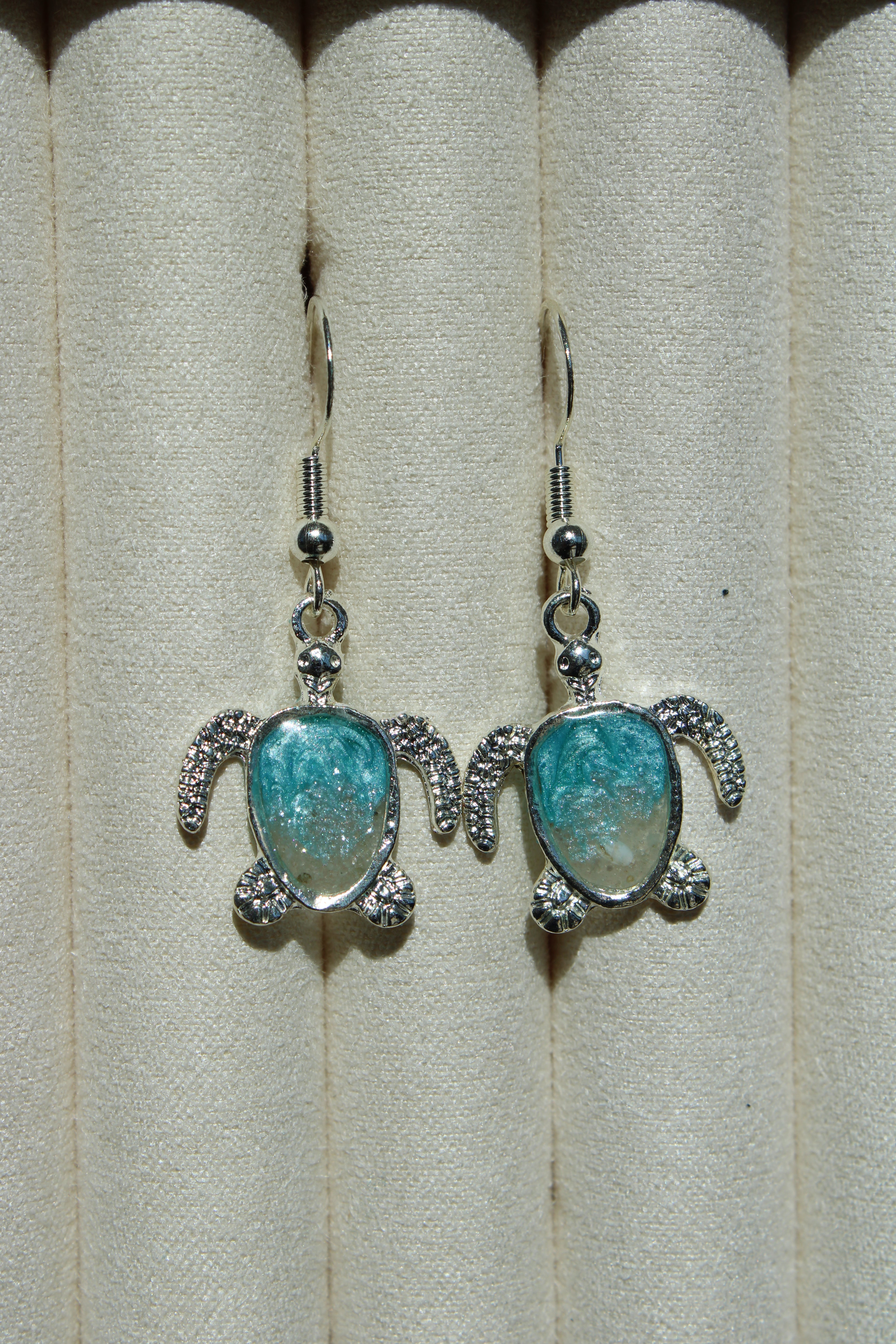 Emerald Coast Turtle Earrings - Real Beach Sand