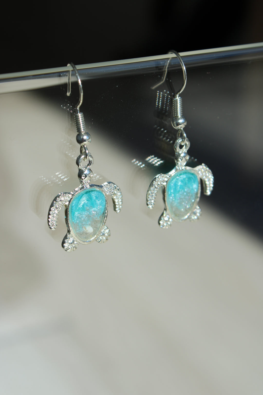 Emerald Coast Turtle Earrings - Real Beach Sand
