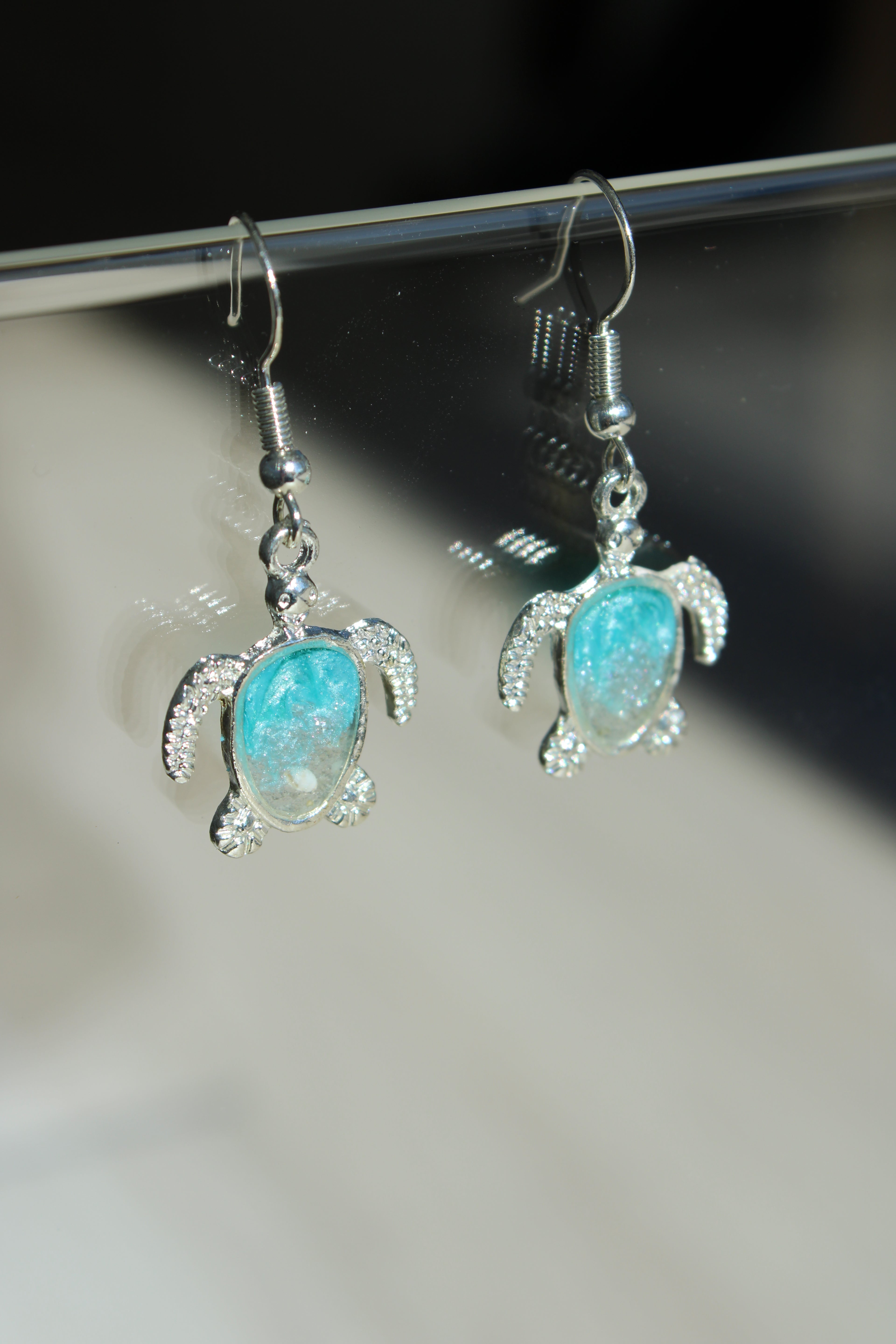 Emerald Coast Turtle Earrings - Real Beach Sand